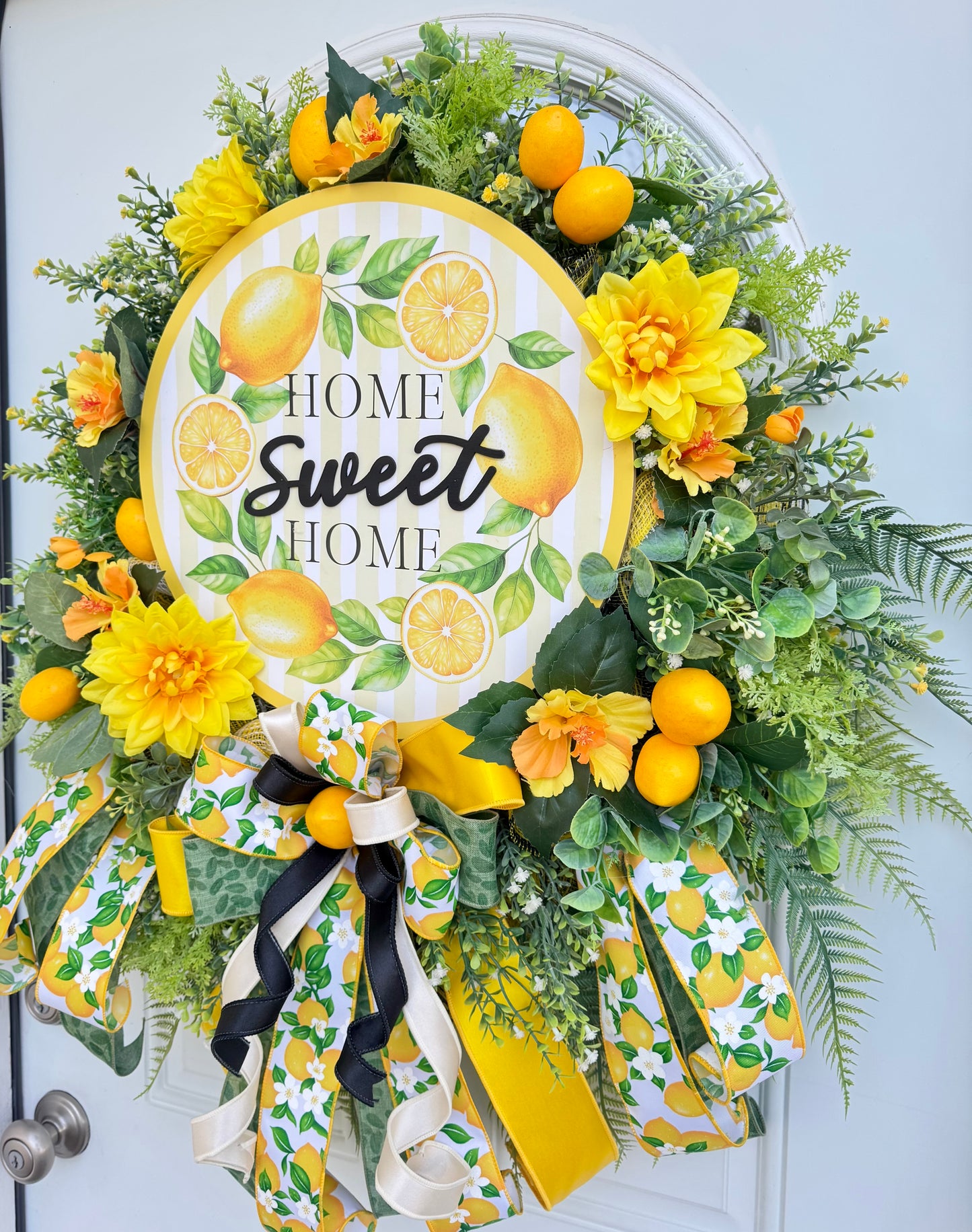 Home Sweet Home Lemon Wreath