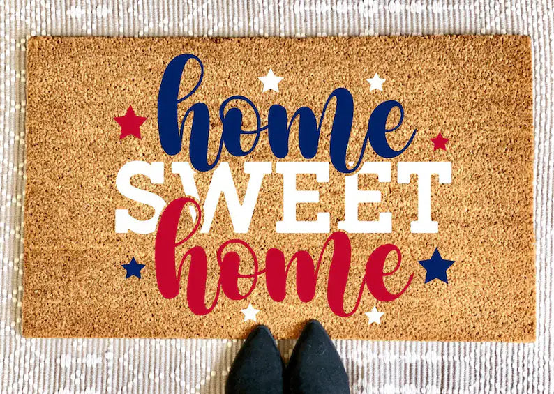 Home Sweet Home  Fourth Of July Doormat