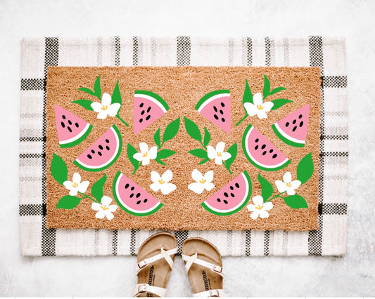 Floral Watermelon Doormat