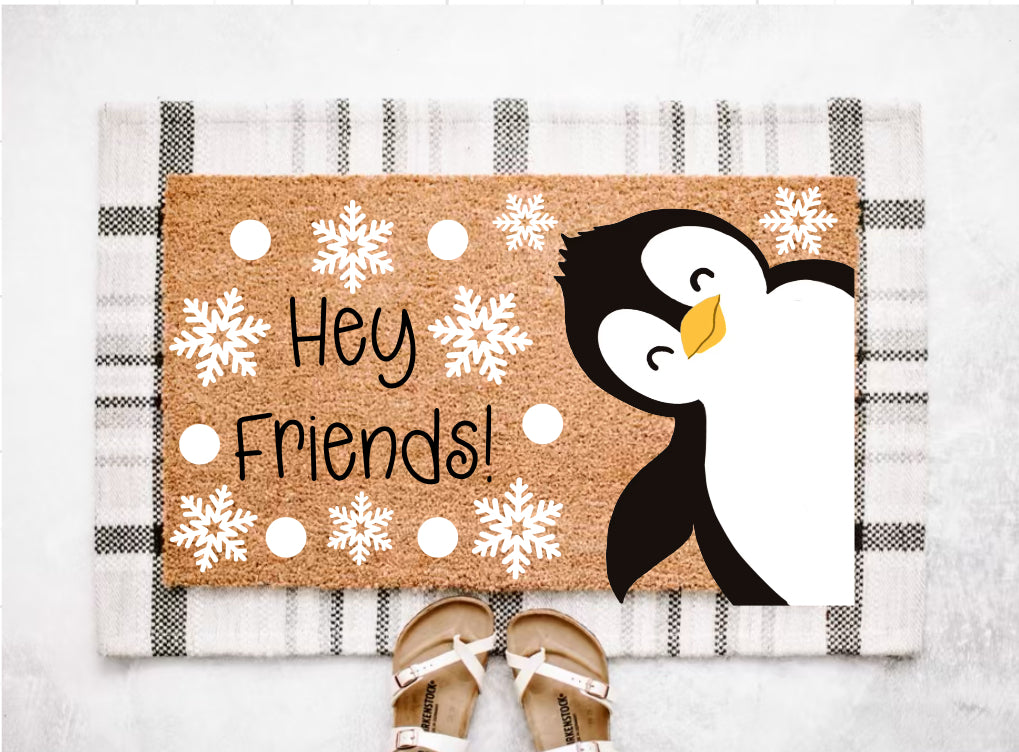 Penguin Winter Doormat