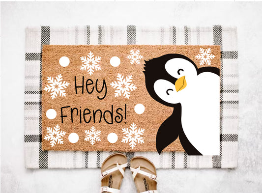 Penguin Winter Doormat