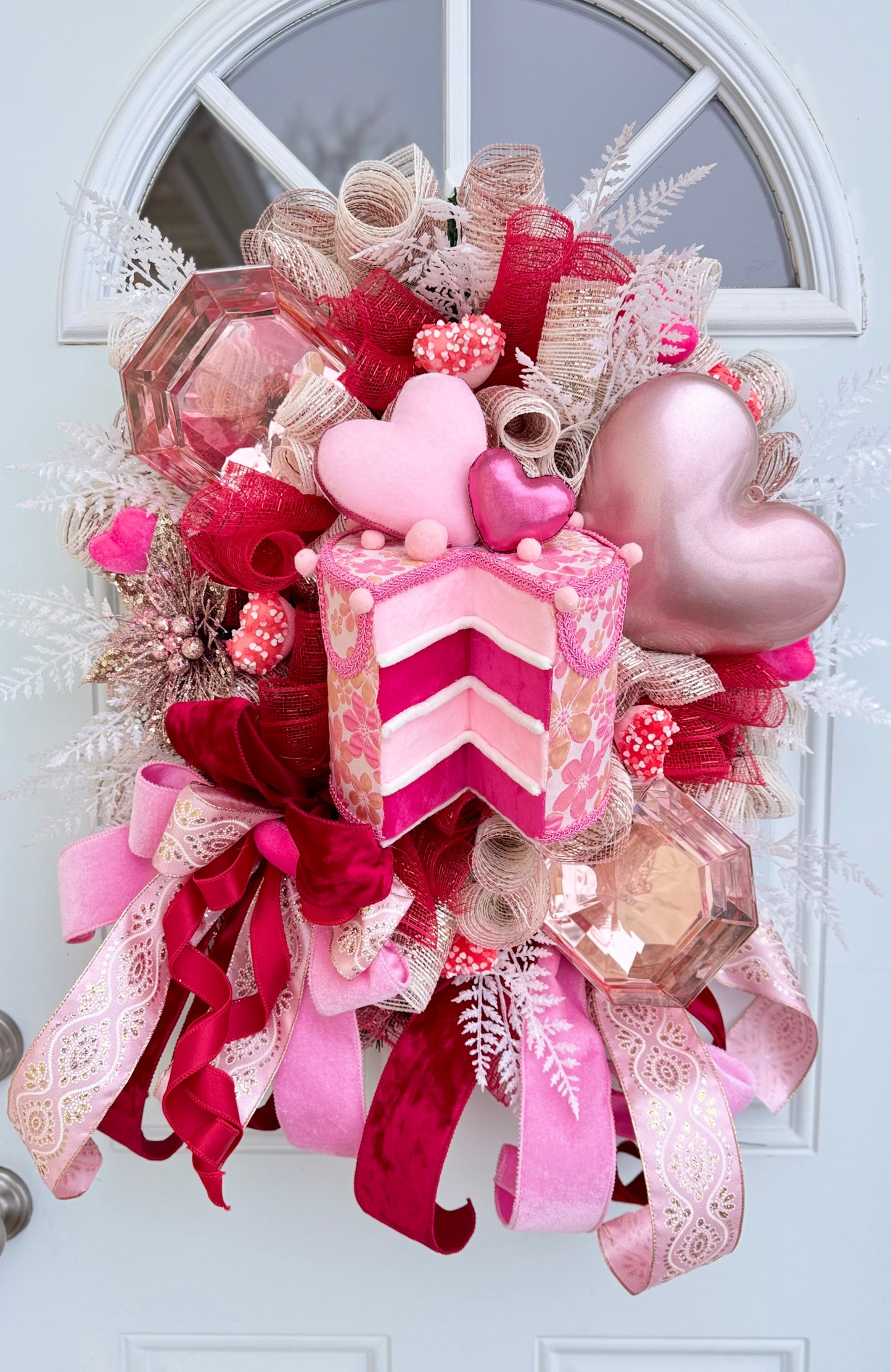 Valentine’s Day Jeweled Wreath | Valentines Day Door Decor