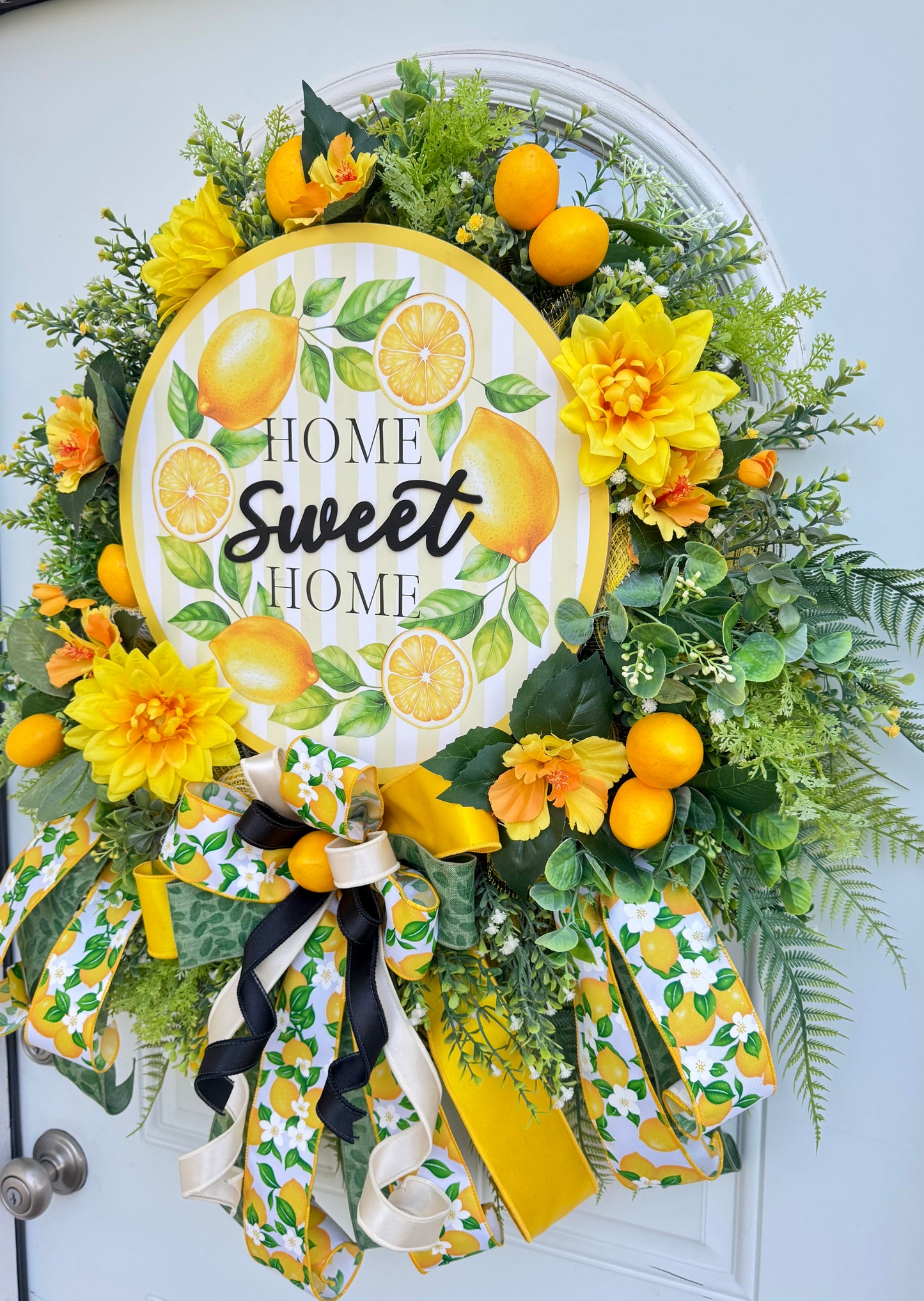 Home Sweet Home Lemon Wreath