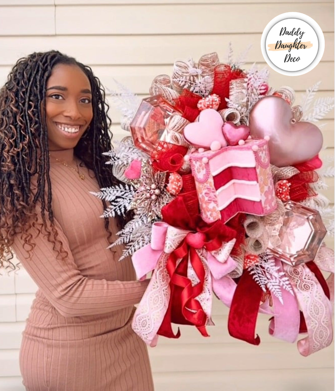 Valentine’s Day Jeweled Wreath | Valentines Day Door Decor