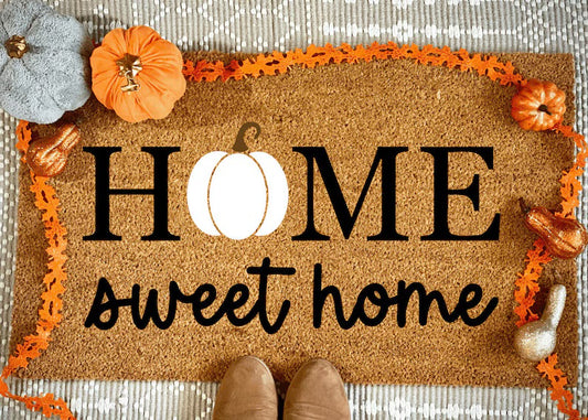 Home Sweet Home Pumpkin Fall Doormat