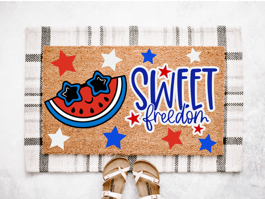 Patriotic Watermelon Doormat | Fourth Of July Doormat