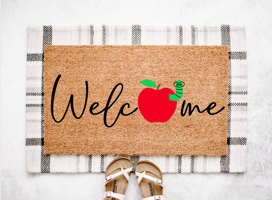 Welcome Apple Classroom Doormat