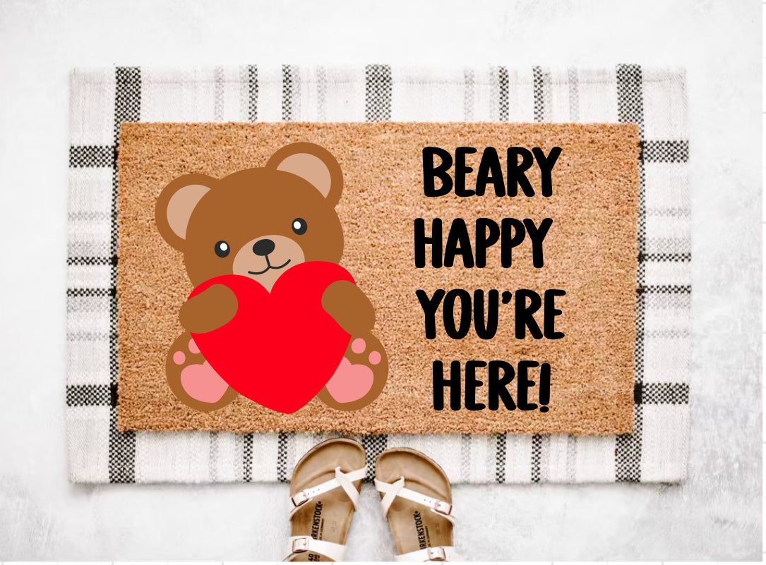 Valentine’s Day Bear Doormat