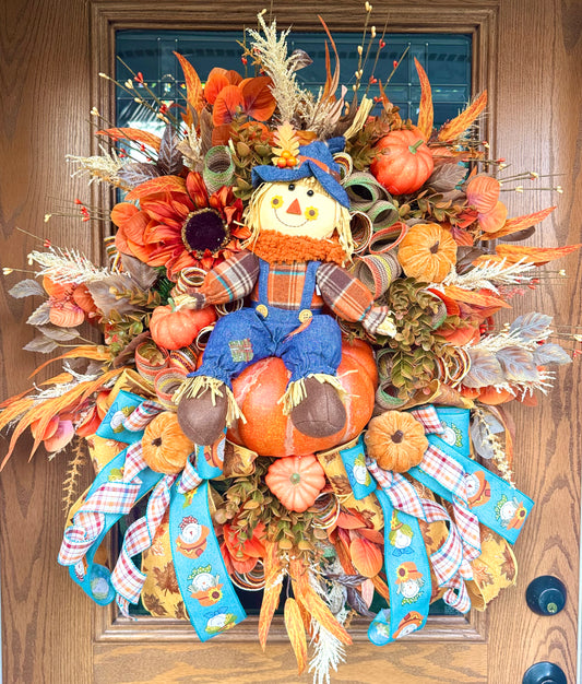 Scarecrow Fall Wreath | Fall Wreaths For Front Door