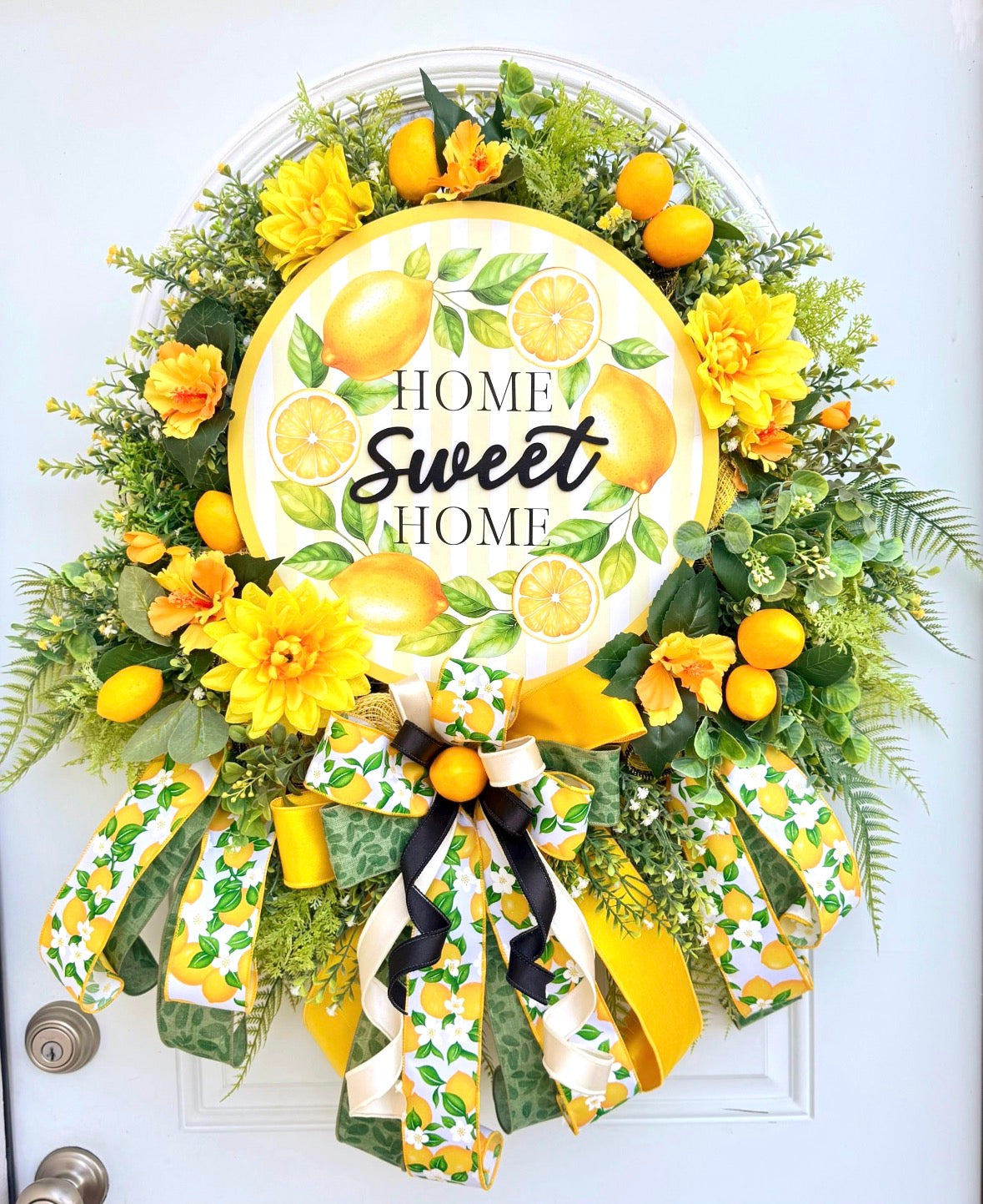 Home Sweet Home Lemon Wreath