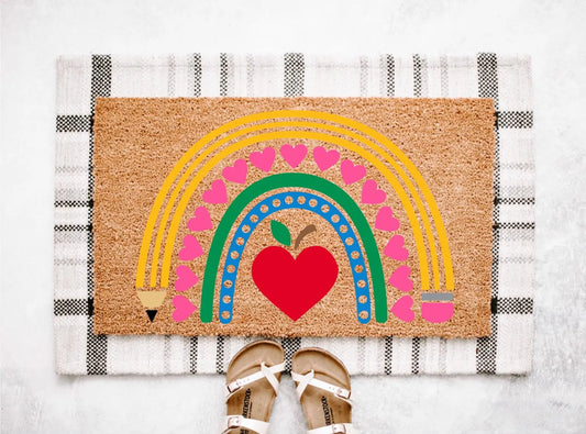 Rainbow Classroom Pencil Doormat