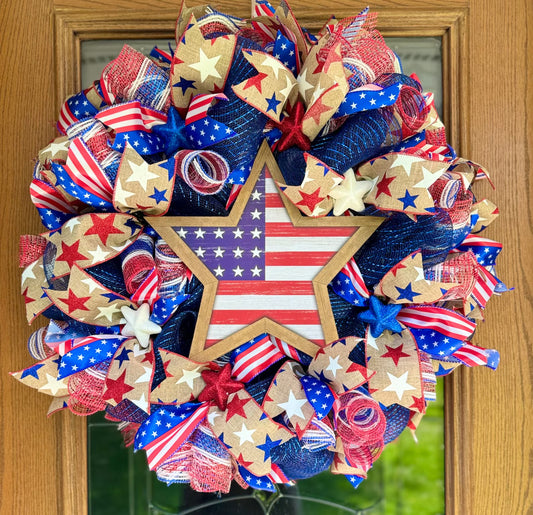 Patriotic Star Wreath
