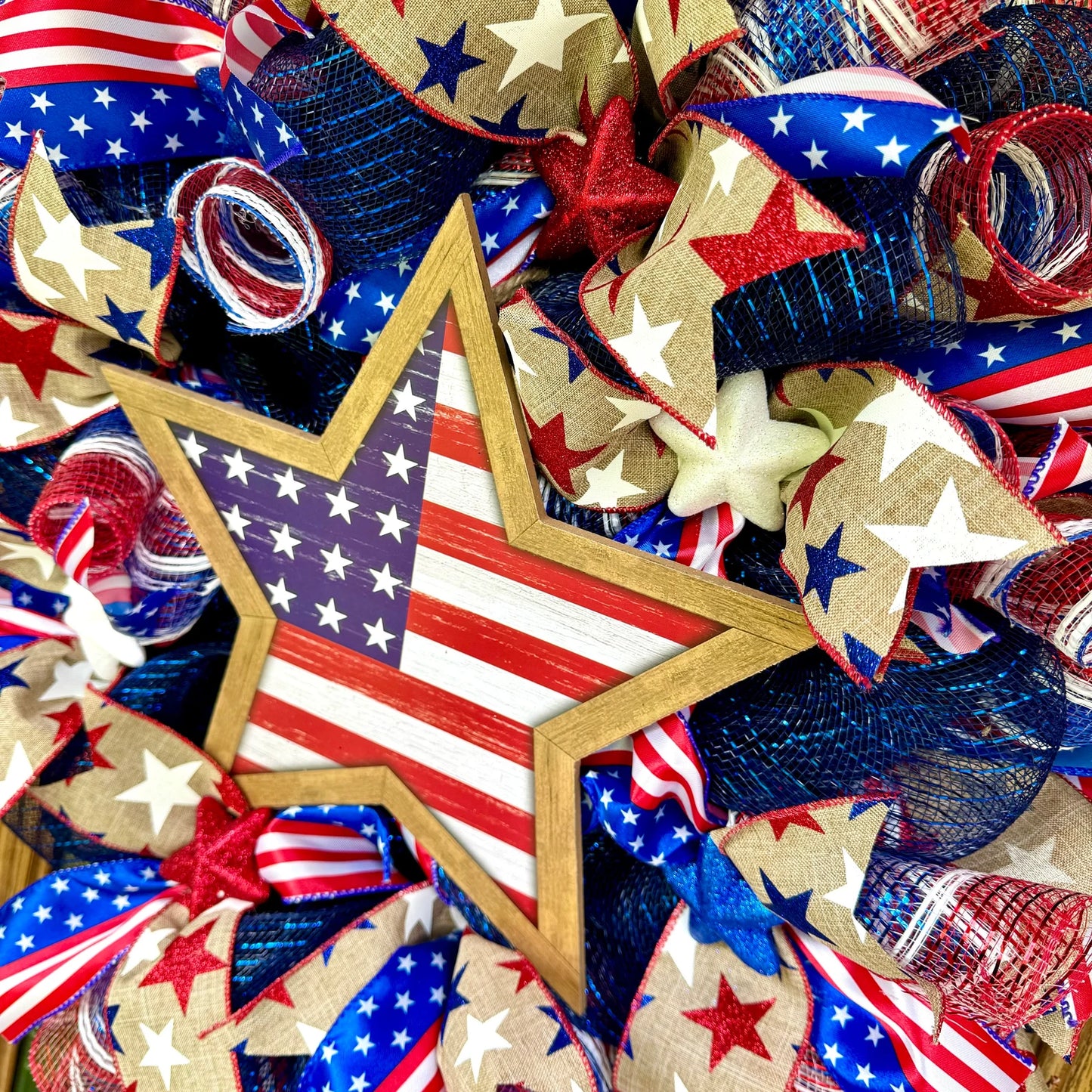 Patriotic Star Wreath