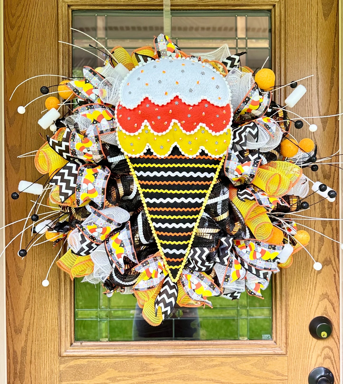 Halloween Wreath - Candy Corn