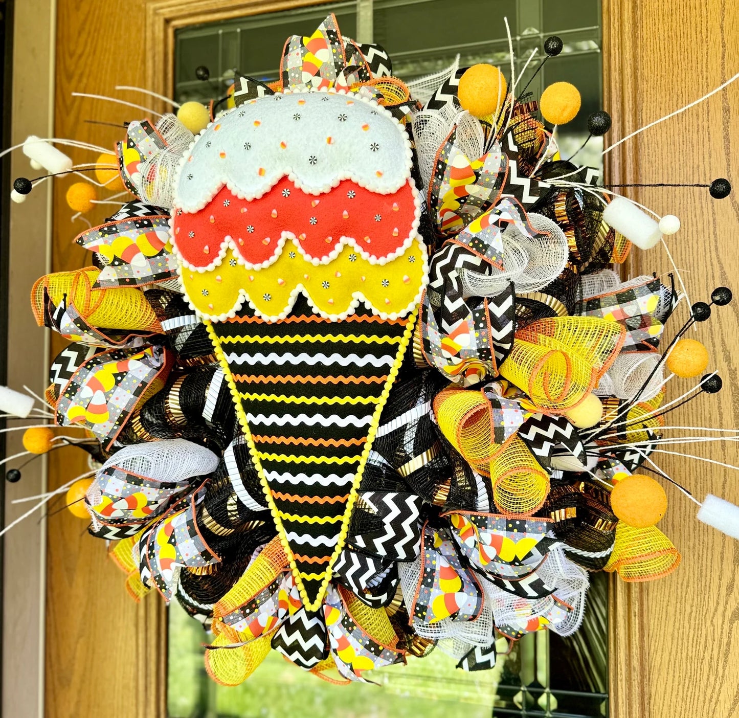 Halloween Wreath - Candy Corn