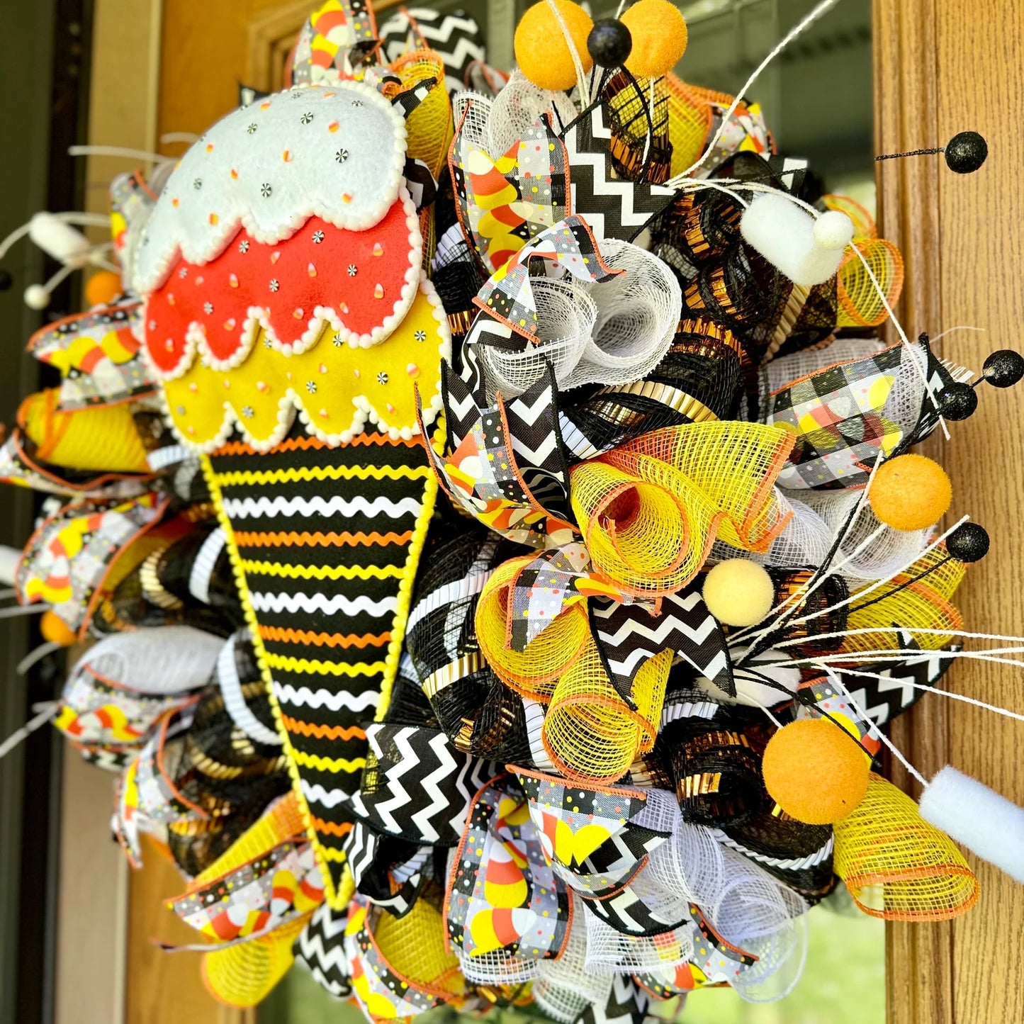 Halloween Wreath - Candy Corn