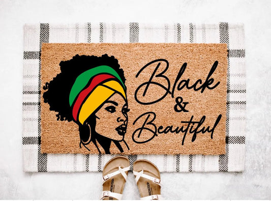 Black Is Beautiful Woman Doormat