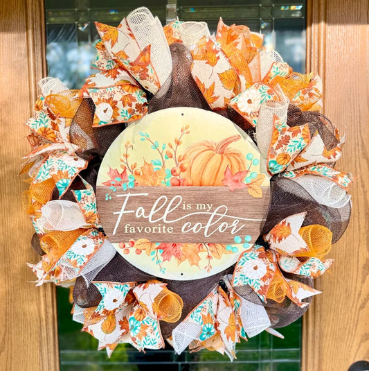 Fall Wreath - Fall Is My Favorite Color