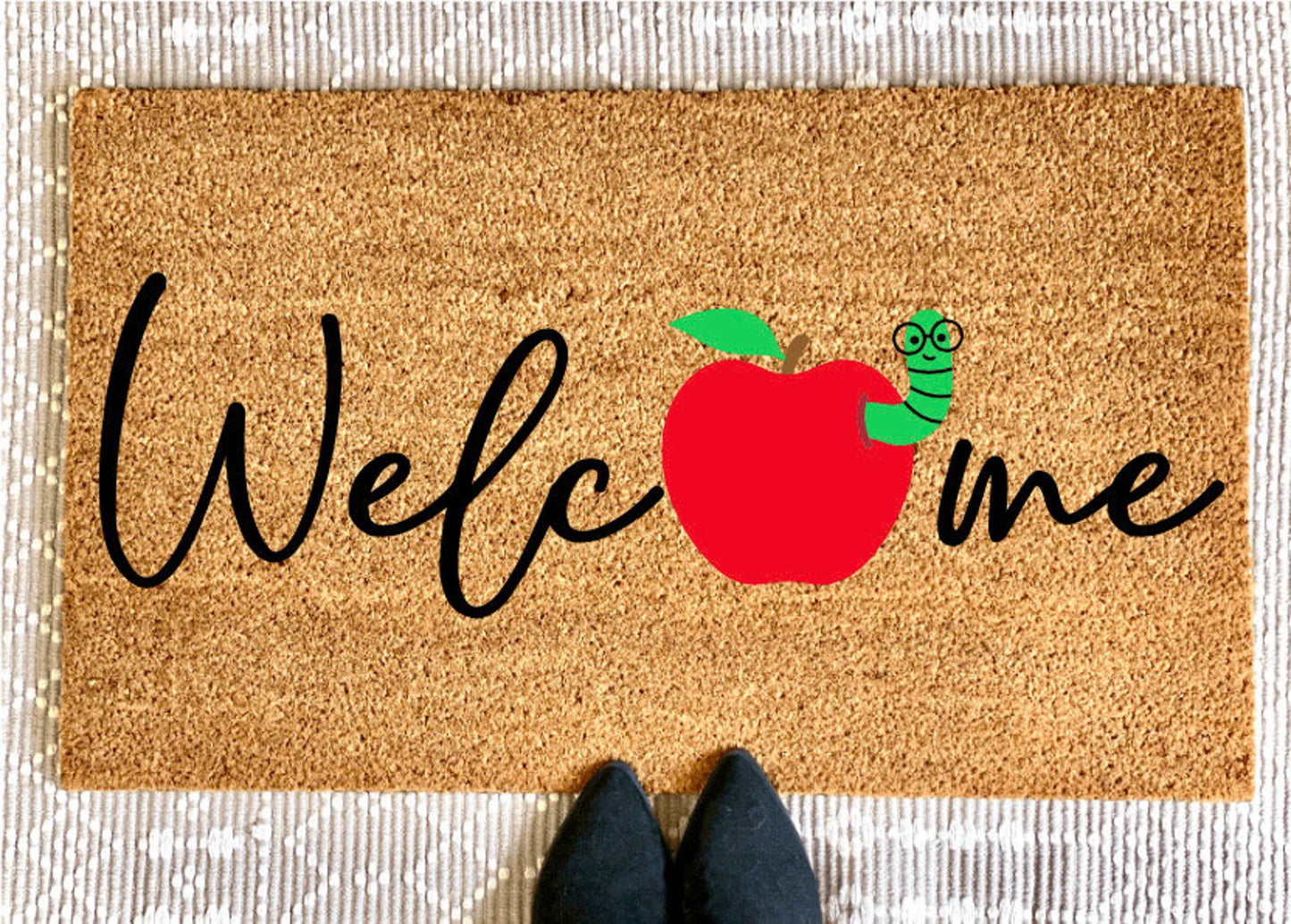 Welcome Apple - Classroom Doormat