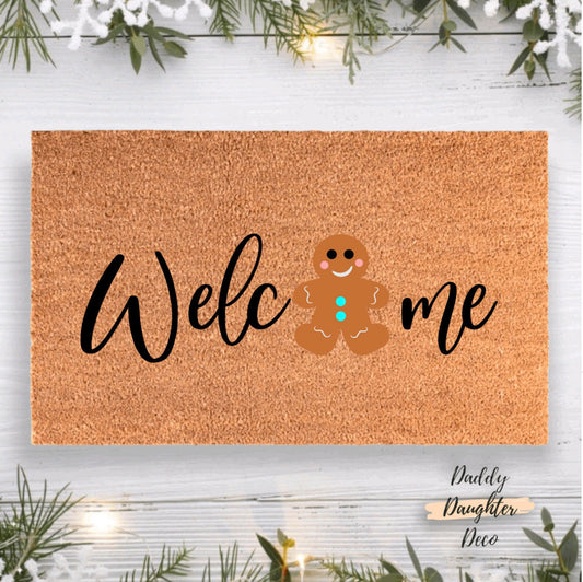 Gingerbread Christmas Doormat | Winter Doormat | Christmas Porch Decor