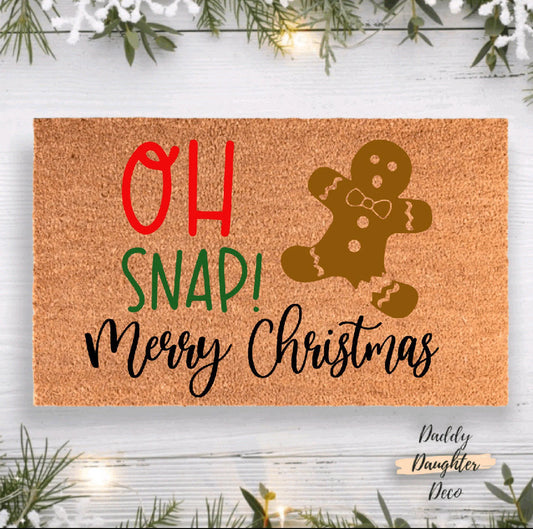 Gingerbread Funny Christmas Holiday Doormat | Christmas Porch Decor