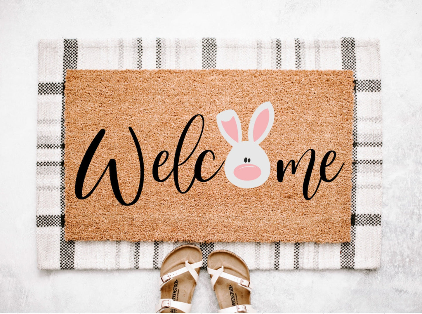 Bunny Welcome Doormat