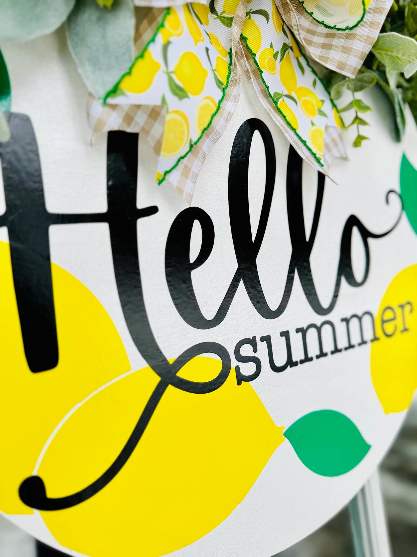 Hello Summer Lemon Door Hanger