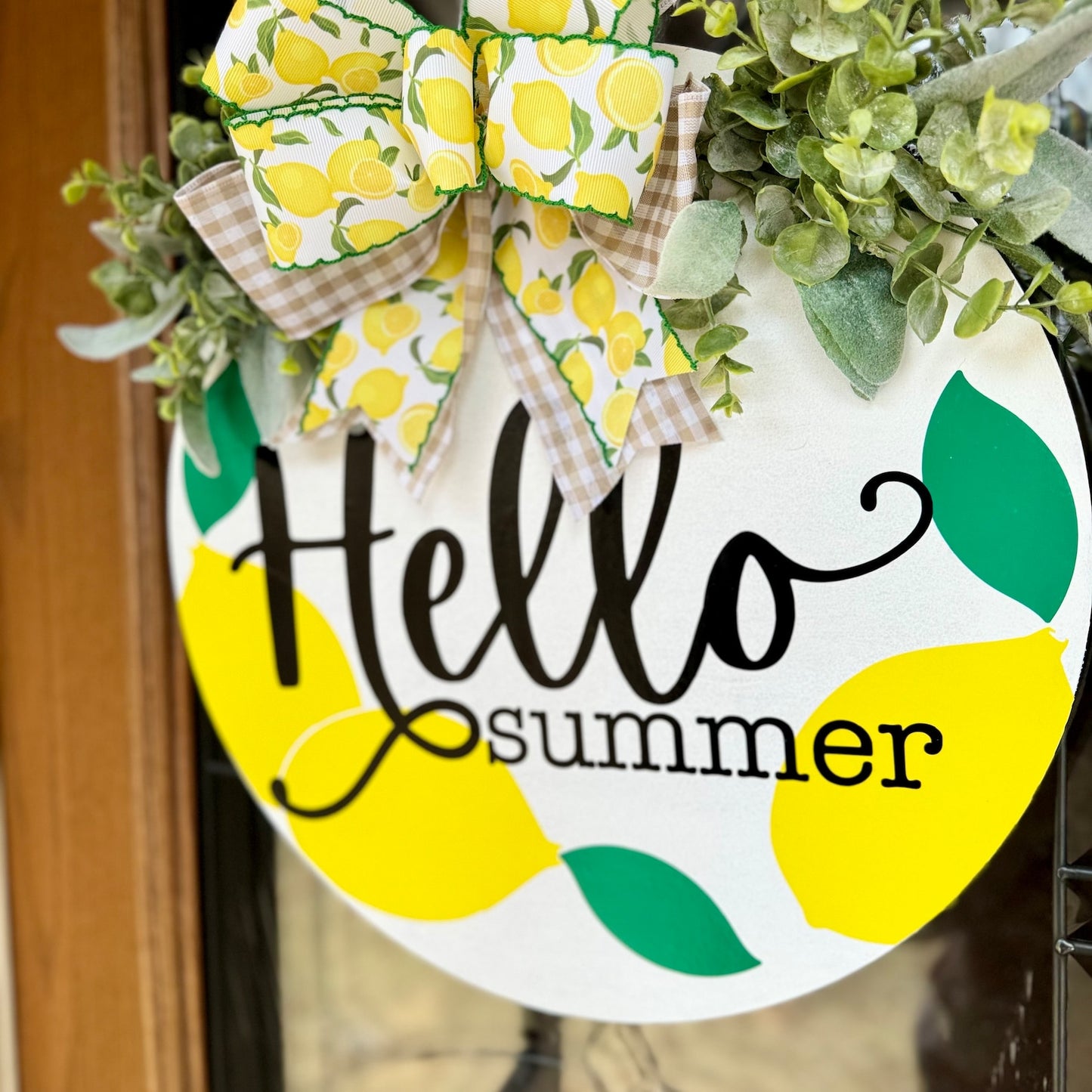 Hello Summer Lemon Door Hanger