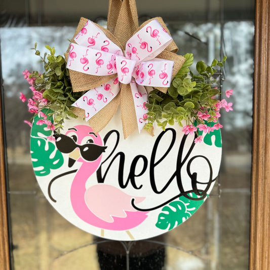 Flamingo Door Hanger