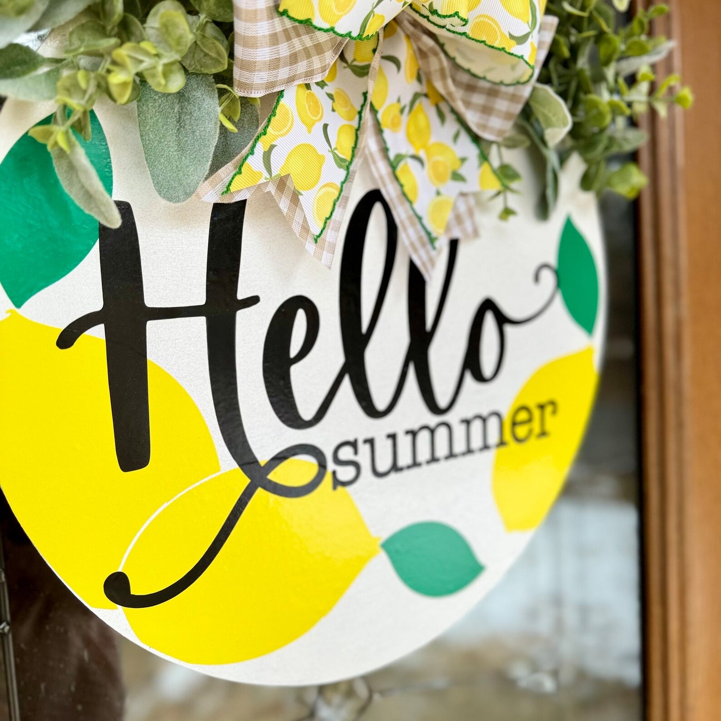 Hello Summer Lemon Door Hanger