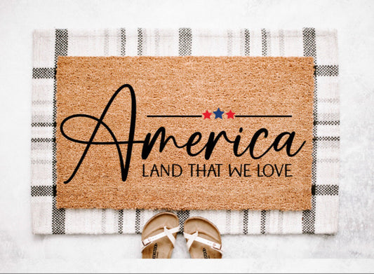 America Patriotic Doormat