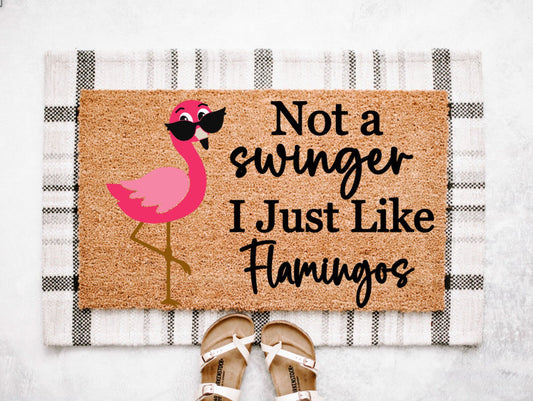 Funny Flamingo Doormat