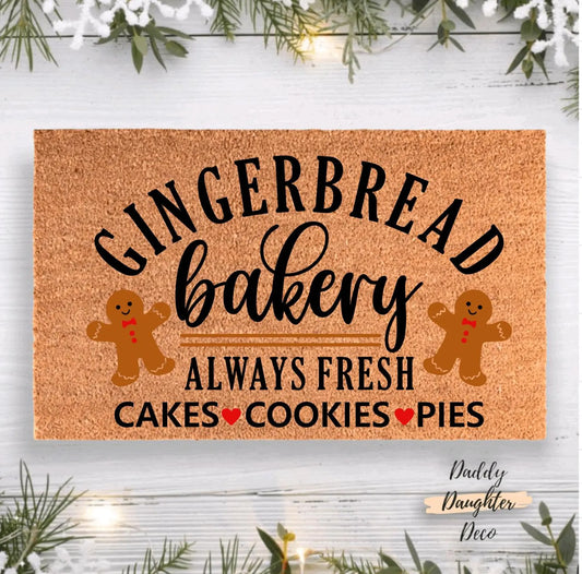 Gingerbread Bakery Doormat | Christmas Doormat | Gingerbread Doormat