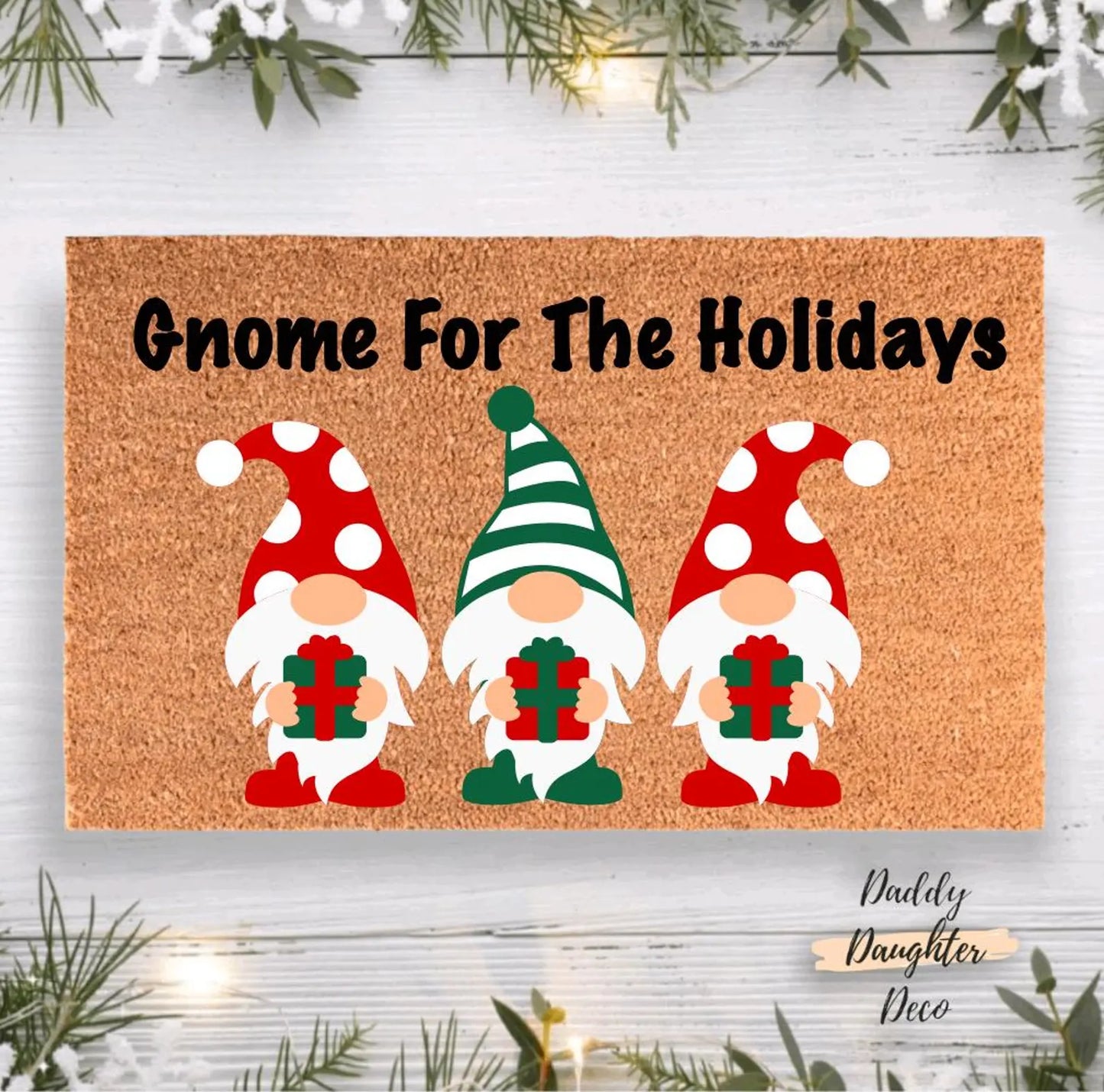 Gnome Christmas Doormat | Winter Doormat | Christmas Porch Decor