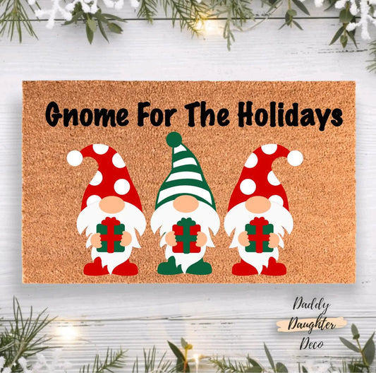 Gnome Christmas Doormat | Winter Doormat | Christmas Porch Decor