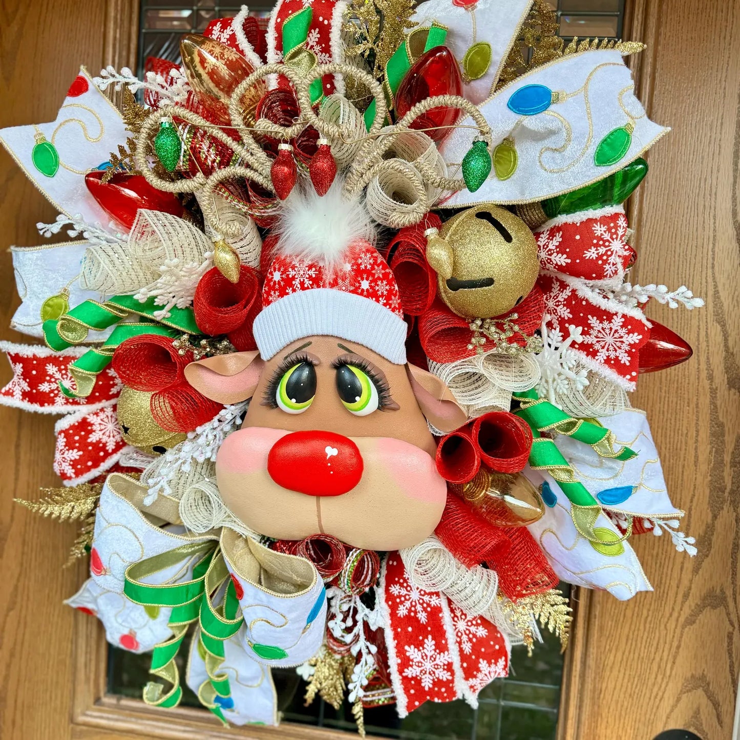 Reindeer Christmas Wreath | Christmas Front Door Decor