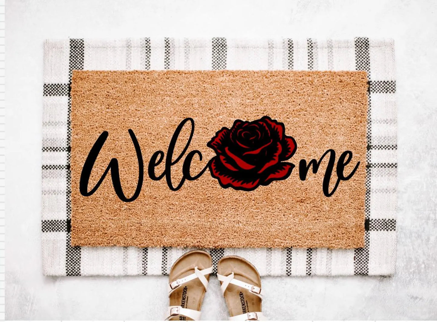 Rose Welcome Doormat
