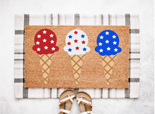 Patriotic Ice Cream Doormat