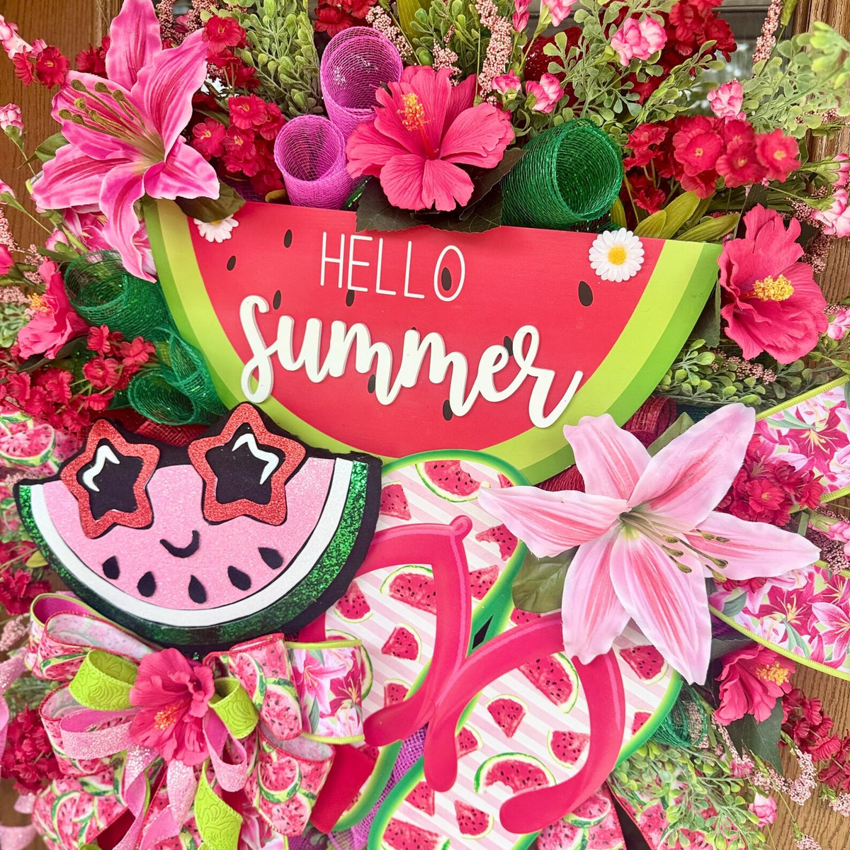Summer Watermelon Wreath | Summer Porch Decor | Beach House Decor