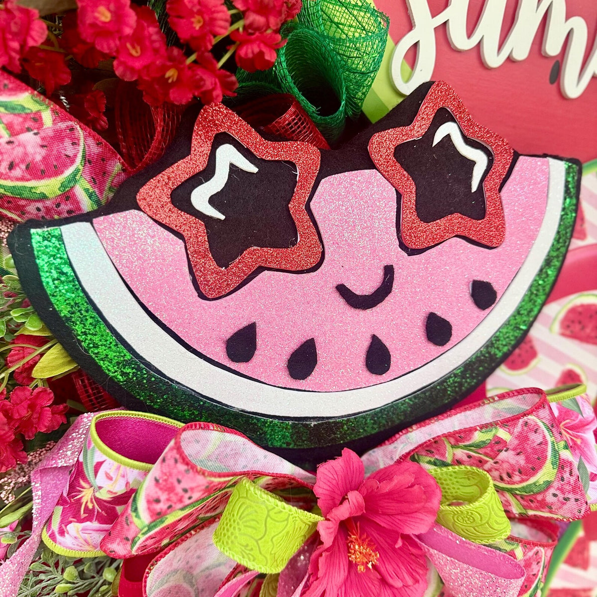 Summer Watermelon Wreath | Summer Porch Decor | Beach House Decor