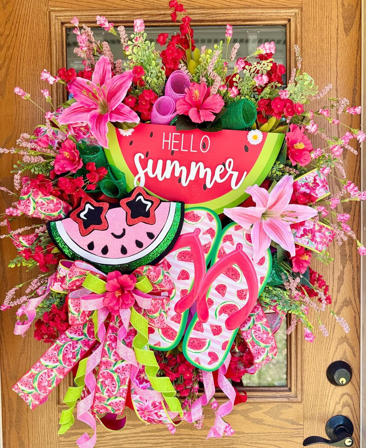 Summer Watermelon Wreath | Summer Porch Decor | Beach House Decor