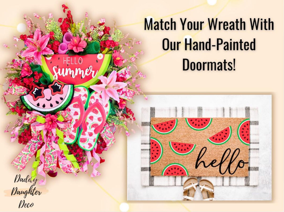Summer Watermelon Wreath | Summer Porch Decor | Beach House Decor