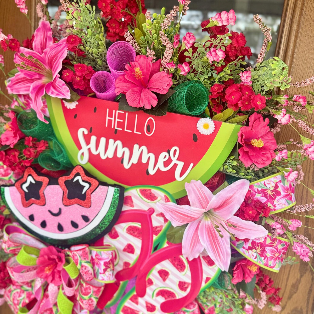 Summer Watermelon Wreath | Summer Porch Decor | Beach House Decor