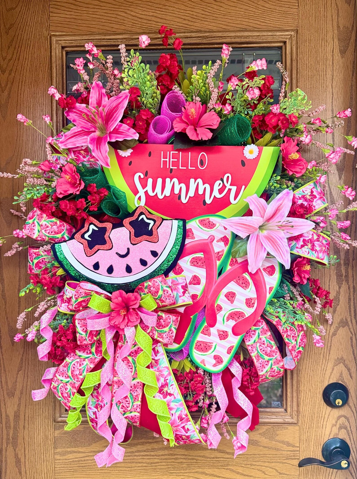 Summer Watermelon Wreath | Summer Porch Decor | Beach House Decor