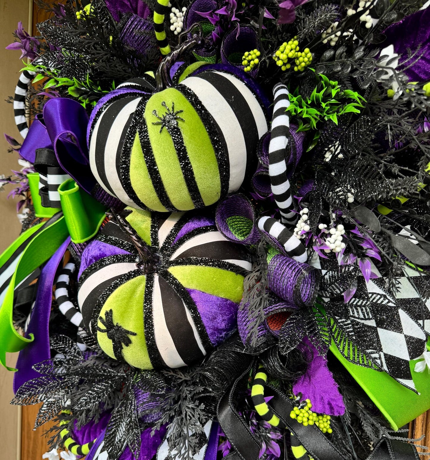 Halloween Pumpkin Wreath | Halloween Wreath For Front Door | Halloween Door Decor