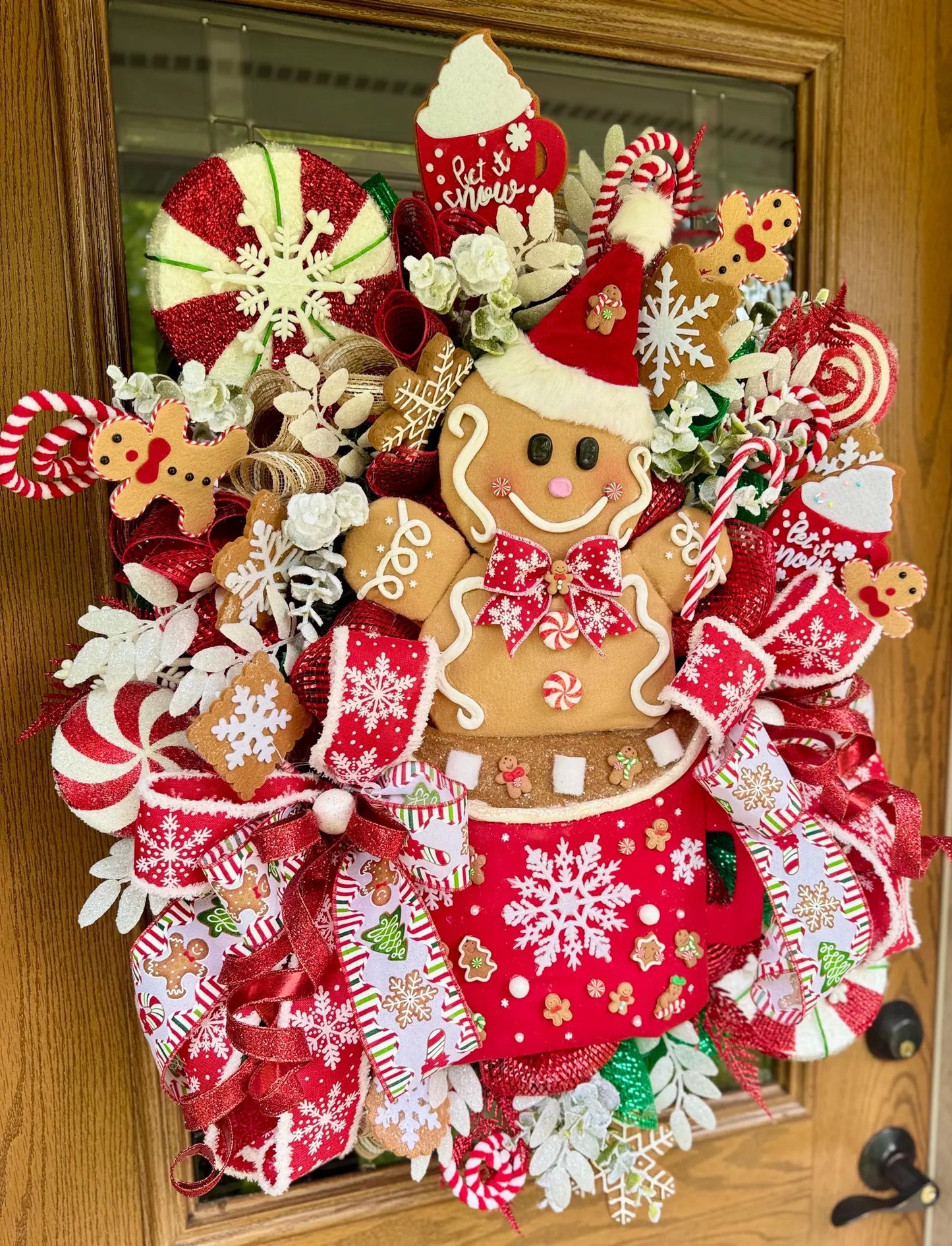 Gingerbread Wreath | Christmas Wreath | Christmas Porch Decor | Gingerbread Decor