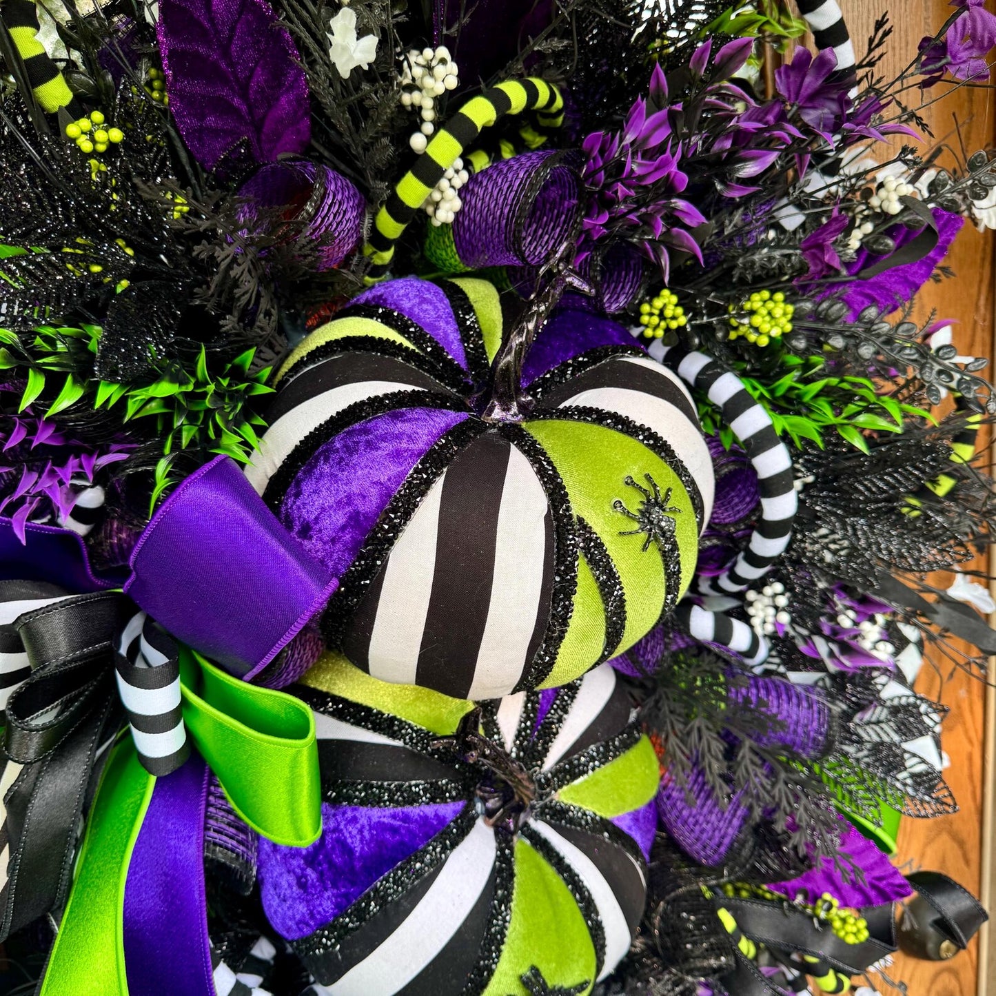 Halloween Pumpkin Wreath | Halloween Wreath For Front Door | Halloween Door Decor