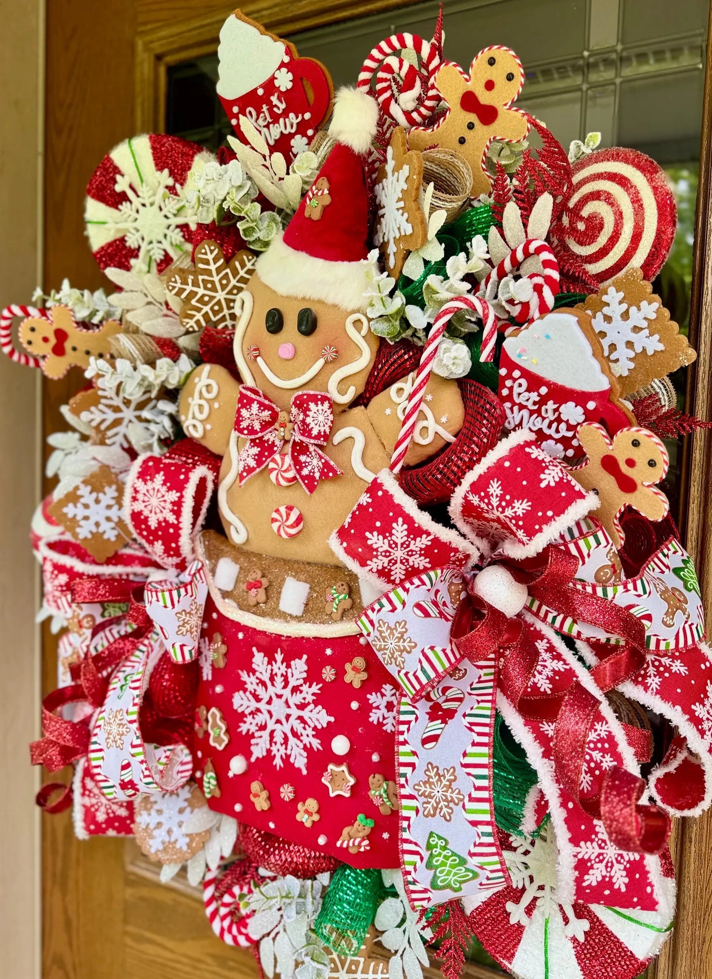 Gingerbread Wreath | Christmas Wreath | Christmas Porch Decor | Gingerbread Decor