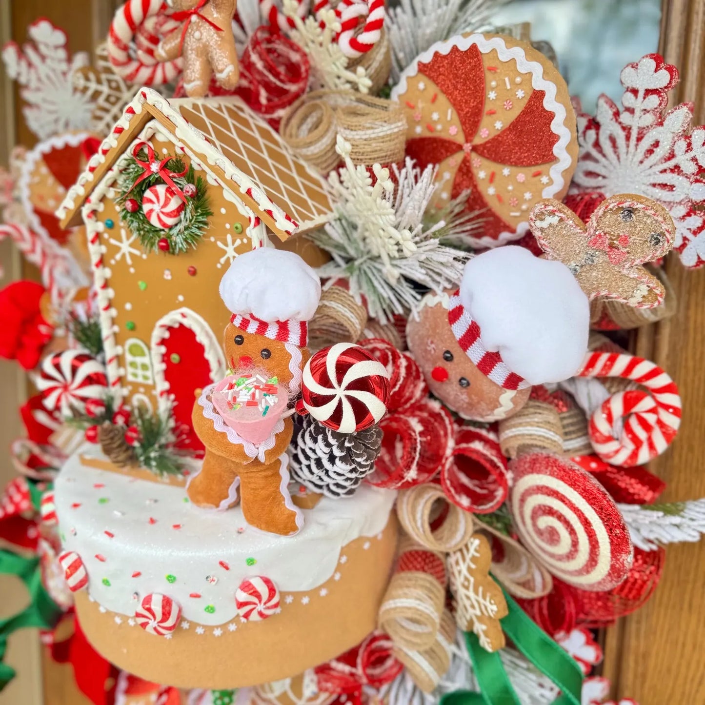 Gingerbread Candyland Wreath | Christmas Wreath | Christmas Porch Decor