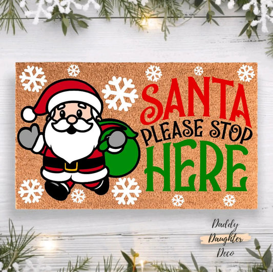 Santa Doormat | Merry Christmas Doormat | Santa Decor | Christmas Porch Decor